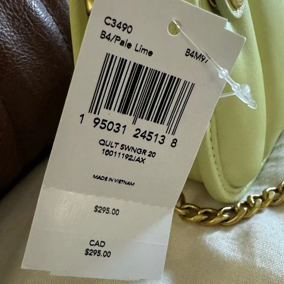 Coach NWT Quilted Swinger 20 - Picture 9 of 9